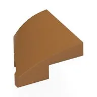 Brick Wedged, Curved 2 x 2 with Stud Notch Right, Medium Nougat
