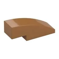 Brick Curved 3 x 1 No Studs, Medium Nougat