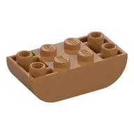 Brick Curved Inverted 2 x 4 Double, Medium Nougat
