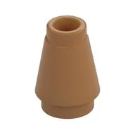 Cone 1 x 1 [Top Groove], Medium Nougat