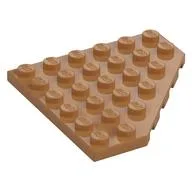Wedge Plate 6 x 6 Cut Corner, Medium Nougat