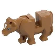 Animal, Cow with Pink Muzzle and White Spot on Head Print, Medium Nougat