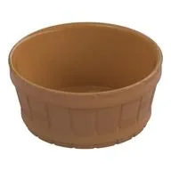 Barrel Half Large with Axle Hole, Medium Nougat