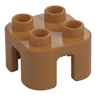 Duplo Chair with no Back / Stool, Medium Nougat