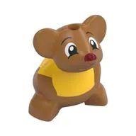 Animal, Mouse with Yellow Shirt Print, Medium Nougat