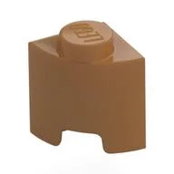 Brick Round, Quarter 1 x 1, Medium Nougat