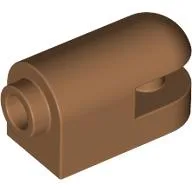 Brick Round, Curved 1 x 2 with Side Stud, Bar, Medium Nougat