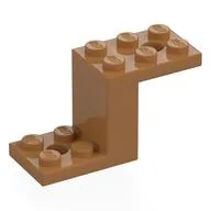 Bracket 5 x 2 x 2 1/3 with Holes, Inside Stud Holder, Medium Nougat