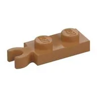 Plate Special 1 x 2 with Clip Vertical on End, Medium Nougat