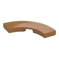 Tile 3 x 3 Curved, Macaroni, Medium Nougat