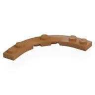Plate Round Corner 5 x 5 with 4 x 4 Round Cutout, Medium Nougat