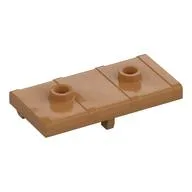 Treasure Chest Lid, Flat with 2 Studs, Medium Nougat