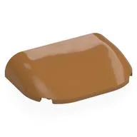 Brick Round, Curved Triple 4 x 6 x 1, Medium Nougat