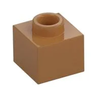 Plate 1 x 1 x 2/3 with Open Stud, Medium Nougat