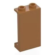 Panel 1 x 2 x 3 [Side Supports / Hollow Studs], Medium Nougat