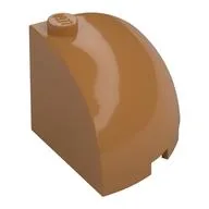 Brick Round Corner 3 x 3 x 2 Dome Top, Medium Nougat