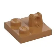Hinge Plate 2 x 2 Locking with 1 Finger on Top, Medium Nougat