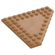 Wedge Plate 10 x 10 Cut Corner [No Centre Studs], Medium Nougat