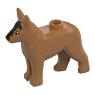 Animal, Dog, Alsatian / German Shepherd (Police Dog) with Black Eyes and Forehead Print, Medium Nougat