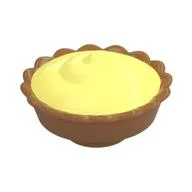 Food Pie with Light Yellow Cream Filling Pattern, Medium Nougat