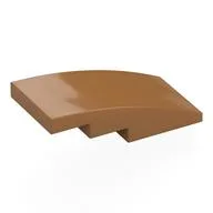 Brick Curved 4 x 2 No Studs, Medium Nougat