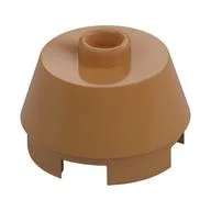 Brick Round 2 x 2 Truncated Cone, Medium Nougat