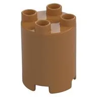 Duplo Brick Round 2 x 2 x 2, Medium Nougat