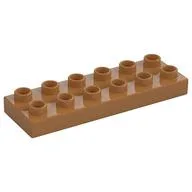 Duplo Plate 2 x 6, Medium Nougat