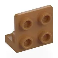 Bracket 1 x 2 - 2 x 2 Inverted, Medium Nougat