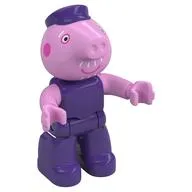 Duplo Figure, Pig with Hat Dark Purple, Dark Purple