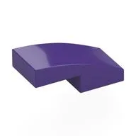 Brick Curved 2 x 1 No Studs [1/2 Bow], Dark Purple