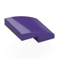Brick Curved 2 x 2 x 2/3, Dark Purple