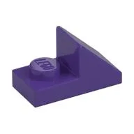 Brick Sloped 45° 2 x 1 with 2/3 Cutout [New Version], Dark Purple