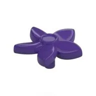 Plant, Flower with 5 Pointed Petals and Pin, Dark Purple