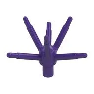 Plant, Flower Stem with Bar and 6 Stems, Dark Purple
