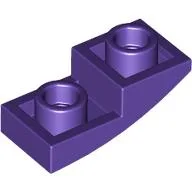 Brick Curved Inverted 2 x 1, Dark Purple