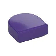 Tile Round 1 x 1 Half Circle, Dark Purple