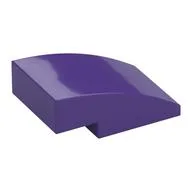 Brick Curved 3 x 2 No Studs, Dark Purple