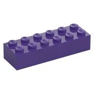 Brick 2 x 6, Dark Purple