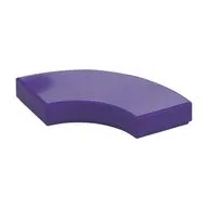 Tile 2 x 2 Curved, Macaroni, Dark Purple