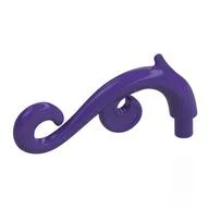 Curled Decorative Ornament / Plant Vine with Bar, Dark Purple