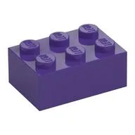 Brick 2 x 3, Dark Purple
