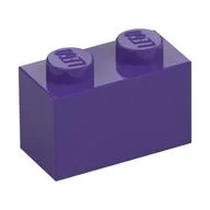 Brick 1 x 2, Dark Purple