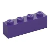 Brick 1 x 4, Dark Purple