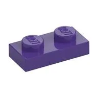 Plate 1 x 2, Dark Purple