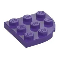 Plate Round Corner 3 x 3, Dark Purple