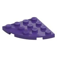 Plate Round Corner 4 x 4, Dark Purple