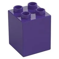 Duplo Brick 2 x 2 x 2, Dark Purple