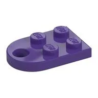 Plate Special 3 x 2 with Rounded End, Hole, Dark Purple