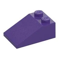 Brick Sloped 33° 3 x 2, Dark Purple
